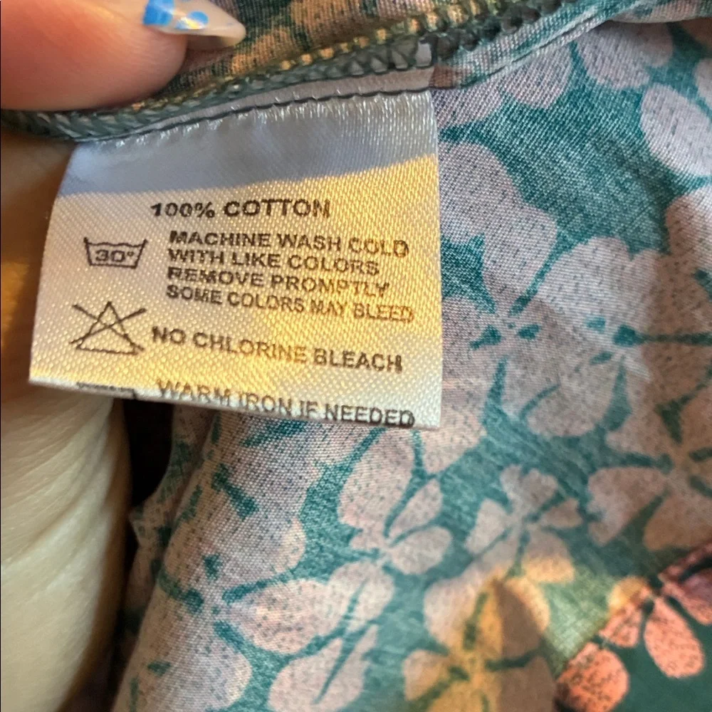 NWT Sophie Catalou Floral Off-Shoulder Dress in Teal and Pink